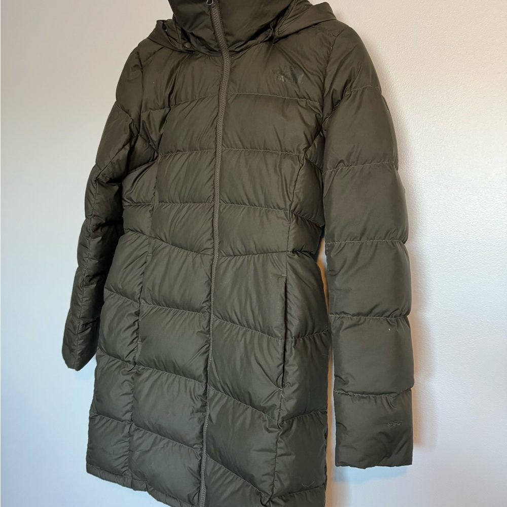 Women's Olive Puffer North Face Jacket